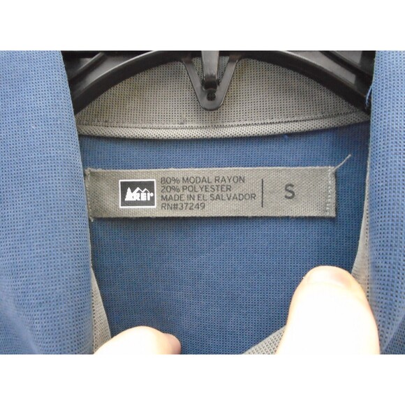 REI Button Shirt Modal Polyester Metal Buttons Long Sleeve Mens Size S 801639 - Picture 6 of 8